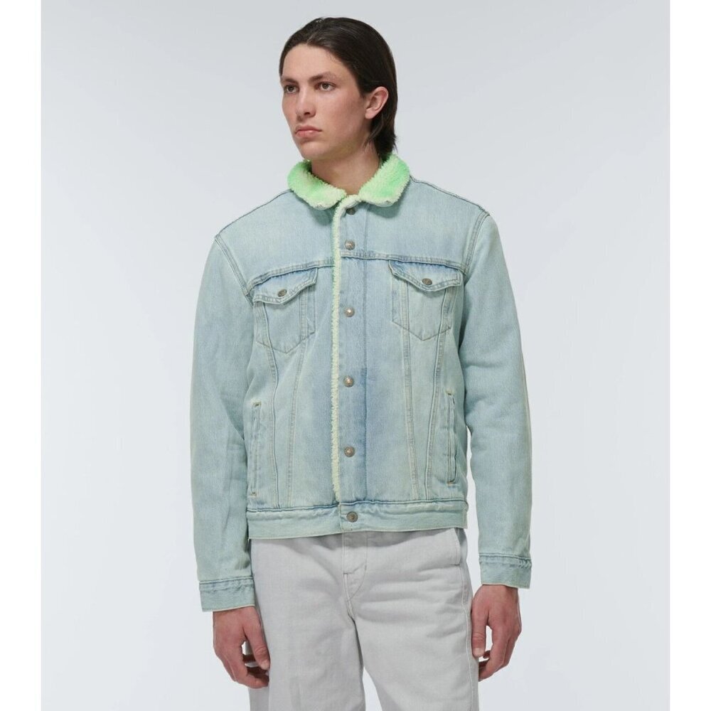 NotSoNormal Look Inside Faux Shearling Denim Jacket XL Mens NSN $487